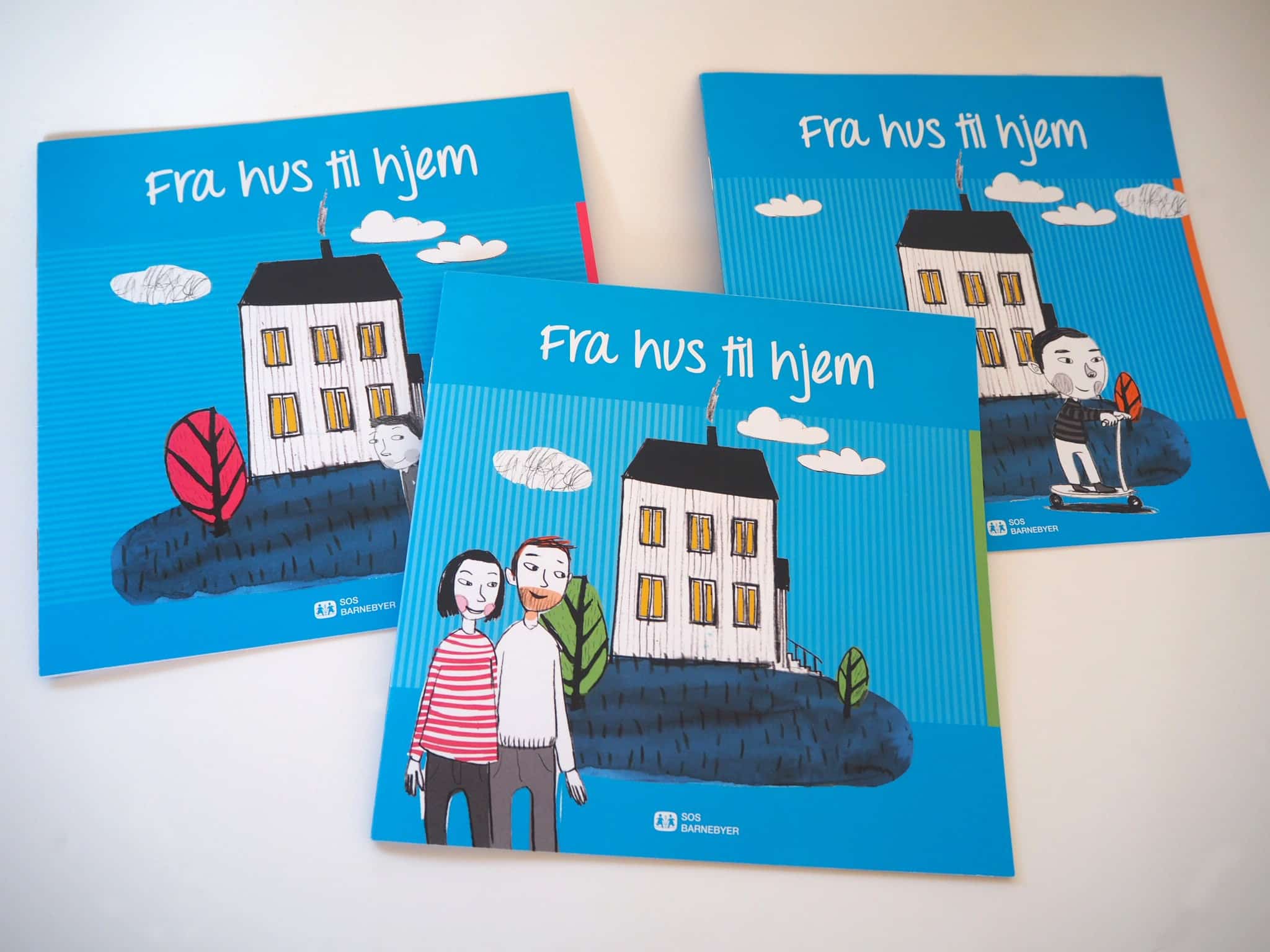 Hefter for barn, ungdom og fosterforeldre til prosjektet fra hus til hjem.